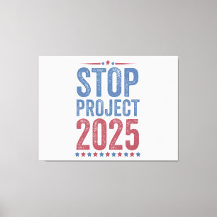 Lienzo Stop Project 2025 Patrocinio estadounidense Trump 