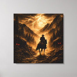 Lienzo Stormy Departure: Gothic Mountain Pass