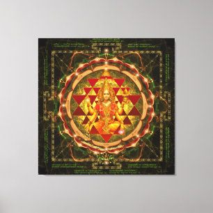 Lienzo Stotram en Devi Lakshmi-Shri Yantra