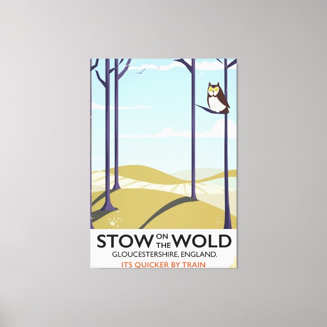 Lienzo Stow-on-the-Wold, Gloucestershire, Inglaterra (Anverso)