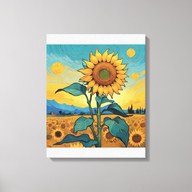 Lienzo Stralende Zonnebloem - Dutch Master Serie ZA01 (Anverso)