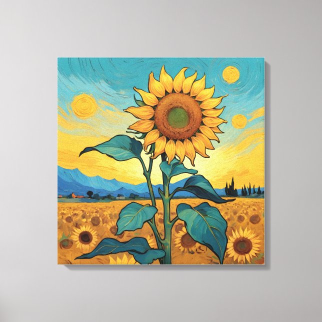 Lienzo Stralende Zonnebloem - Dutch Master Serie ZA01 (Anverso)