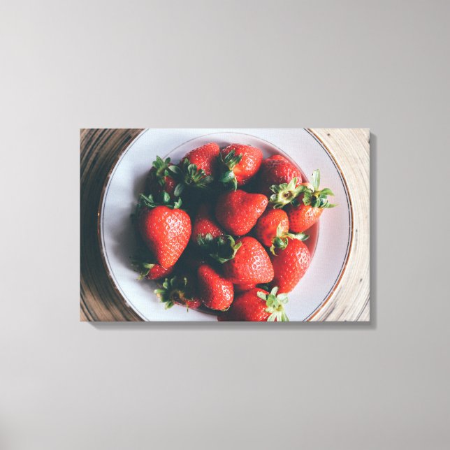 Lienzo Strawberries Kitchen Wall Art Canvas (Anverso)