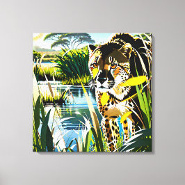 Lienzo Streak visto: Cheetah en la caza