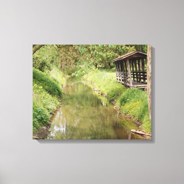 Lienzo Stream de Tranquilidad Paisaje Fotográfico Canvas (Anverso)