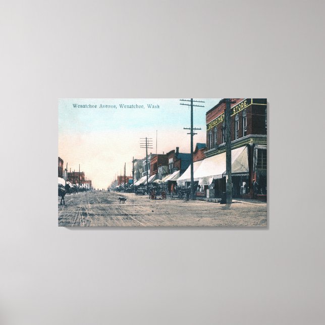 Lienzo Street View of Wenatchee Avenue (Anverso)