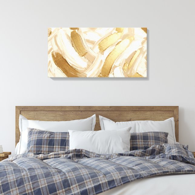 Lienzo Stretched Canvas Print Abstract Brushstrokes (Insitu(Dormitorio))