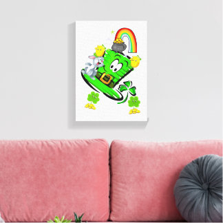 Lienzo Stretched Canvas Print St. Patrick's Day Rabbit