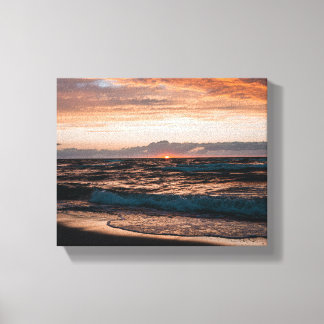 Lienzo Stretched canvas with beach waves image