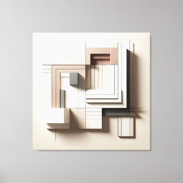 Lienzo Structured Geometric Blocks