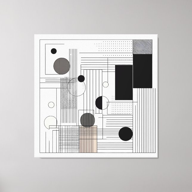 Lienzo Structured Geometric Matrix (Anverso)