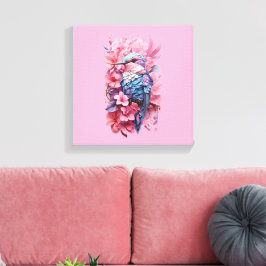Lienzo Stunning Pastel Hummingbird Floral