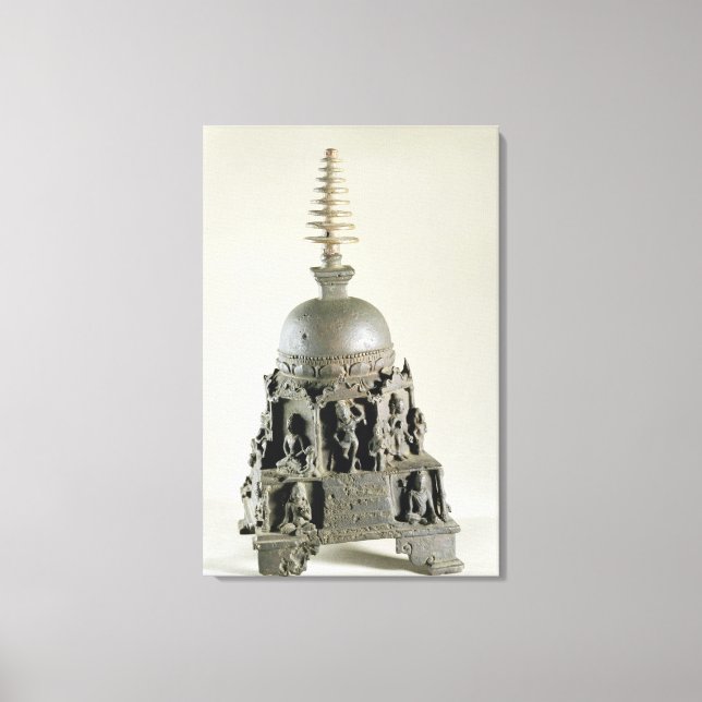 Lienzo Stupa, Pala, Nalanda, Bihar (bronce) (Anverso)