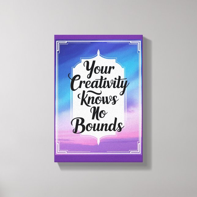 Lienzo Su creatividad no conoce límites, opción 2 (Anverso)