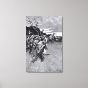 Lienzo Su ejército rompió para arriba llorar y el sobbi