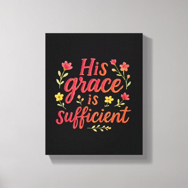 Lienzo Su gracia es suficiente (Anverso)