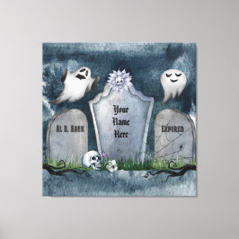 Lienzo Su nombre aquí era una espeluznante Halloween