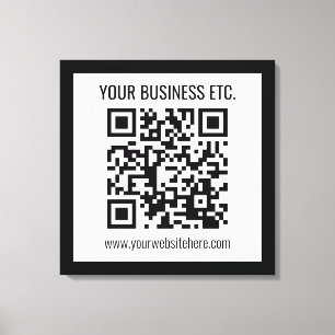 Lienzo Su nombre comercial y código QR editable