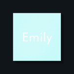 Lienzo Su propio nombre o palabra | Azul cielo suave<br><div class="desc">Su propio nombre o palabra impreso personalizado.</div>