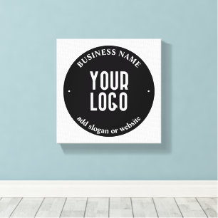 Lienzo Su texto y logotipo cargado   Blanco y negro edita