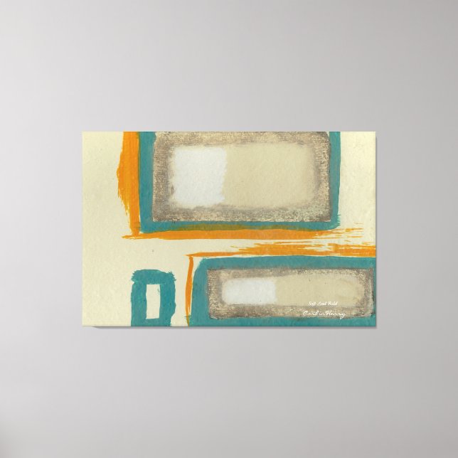 Lienzo Suave y audaz abstracto inspirado en Rothko firmad (Anverso)