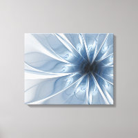 Suave y delicado flor de fantasía fractal azul