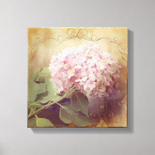 Lienzo Suavemente vintage floral de los Hydrangeas