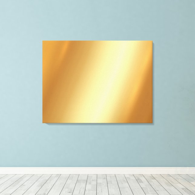 Lienzo Sube tu foto en fondo de oro con aspecto de lujo (Insitu (piso de madera))