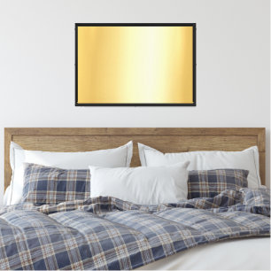 Lienzo Sube tu foto personalizada en fondo dorado en blan