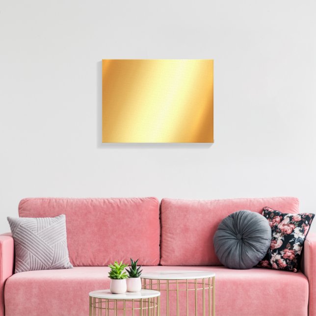 Lienzo Sube tu foto sobre fondo dorado horizontal (Insitu (Sala de estar))