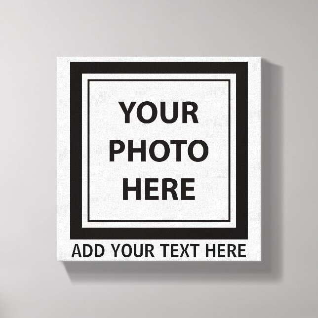 Lienzo Subir imagen foto y agregar texto – Personalizar (Anverso)