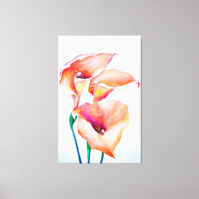 Lienzo Sublime Watercolor Calla Lilies (Anverso)