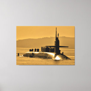 Lienzo SUBMARINO DE MISILES DE CRUCERO - SSGN-728 32x48
