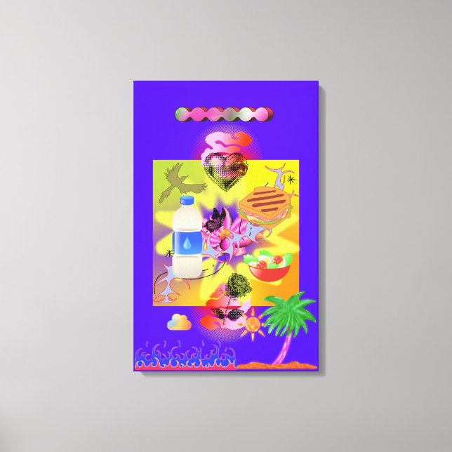 Lienzo Suburbios morados (Anverso)