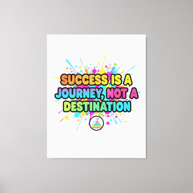 Lienzo Success Is a Journey Motivational Quote Design (Anverso)