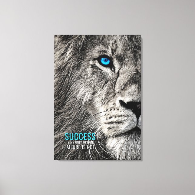 Lienzo Success My Only Option Motivational Quote Canvas (Anverso)