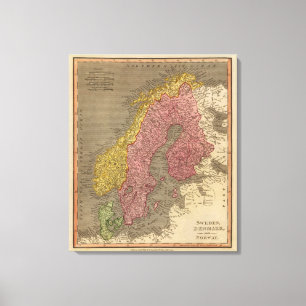 Lienzo Suecia, Dinamarca, Noruega