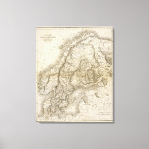 Lienzo Suecia, Dinamarca, Noruega