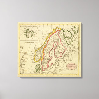 Lienzo Suecia, Dinamarca, Noruega, Finlandia, Islandia