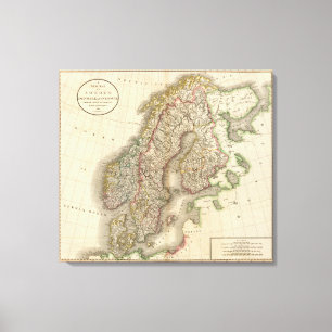 Lienzo Suecia, Dinamarca y Noruega