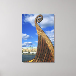 Lienzo Suecia, Estocolmo, puerto, desde Gamla Stan,