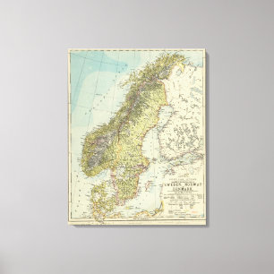Lienzo Suecia, Noruega, Dinamarca