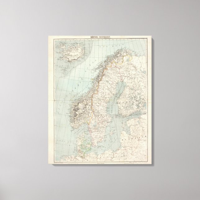 Lienzo Suecia, Noruega, Dinamarca 2 (Anverso)