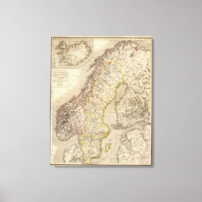 Lienzo Suecia y Noruega (Anverso)
