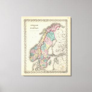 Lienzo Suecia y Noruega