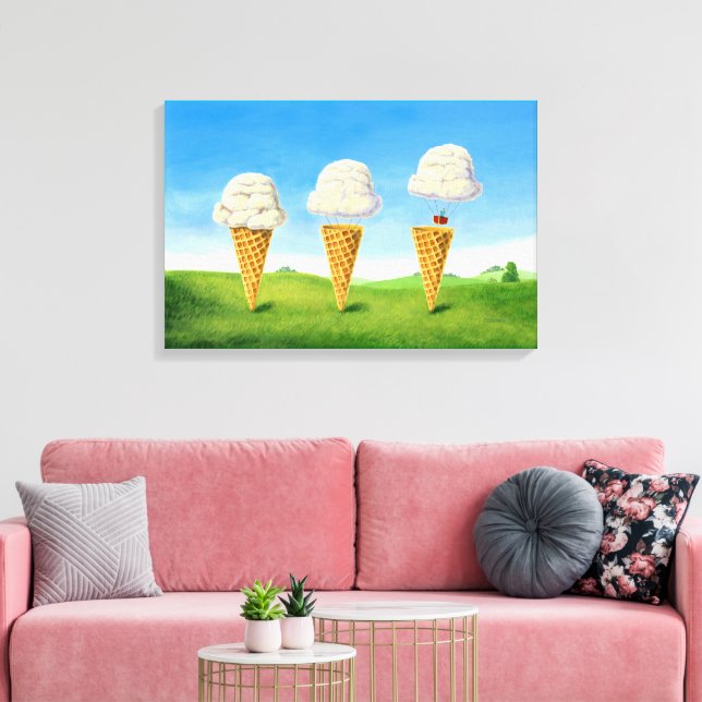 Lienzo Suelo de crema de hielo - Pintura divertida con gl (Insitu (Sala de estar))