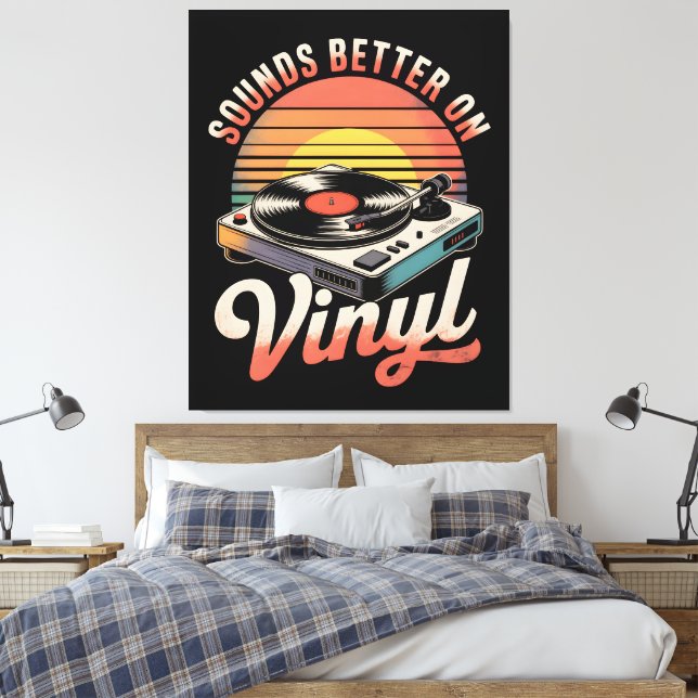 Lienzo Suena mejor en Vinyl (Insitu(Dormitorio))