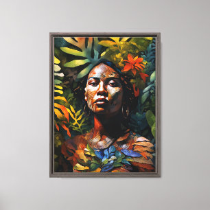 Lienzo Sueño de la jungla "Karuma" - Mujeres en la Amazon