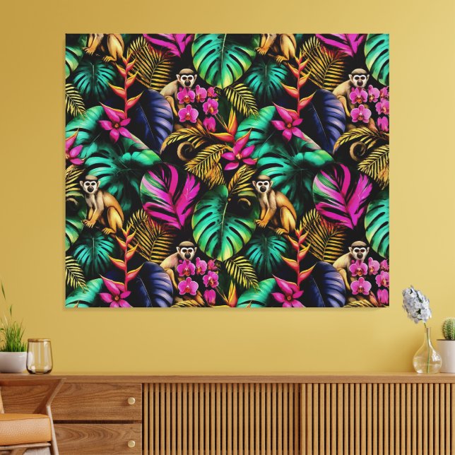 Lienzo Sueños de la Jungla de los Monos Patrón de Superfi (Insitu (Sala de estar))