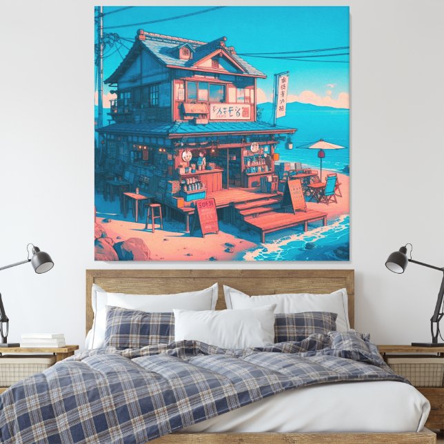 Lienzo Sueños de Lofi a orillas del mar (Insitu(Dormitorio))